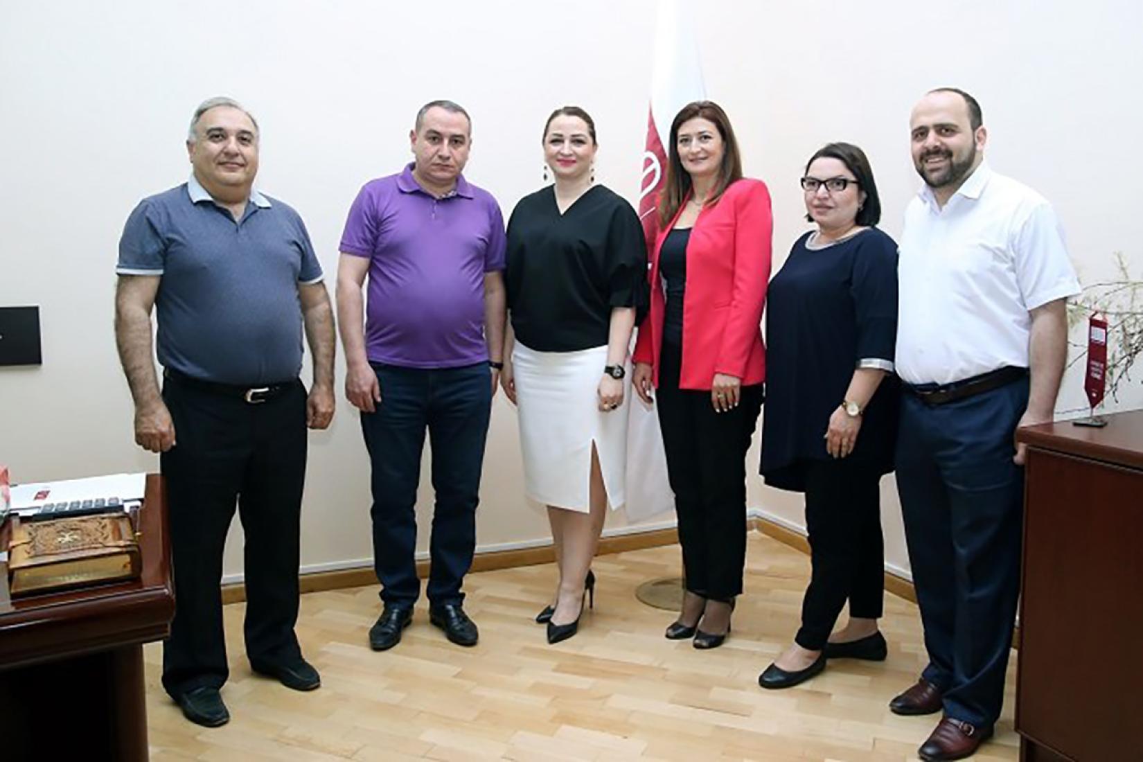 Representatives of UNFPA Armenia, ASUE and ASUE Amberd Research Center.