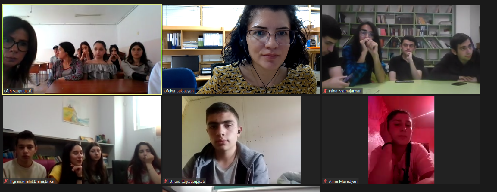 A screenshot of the participants of the sessions on the climate change.