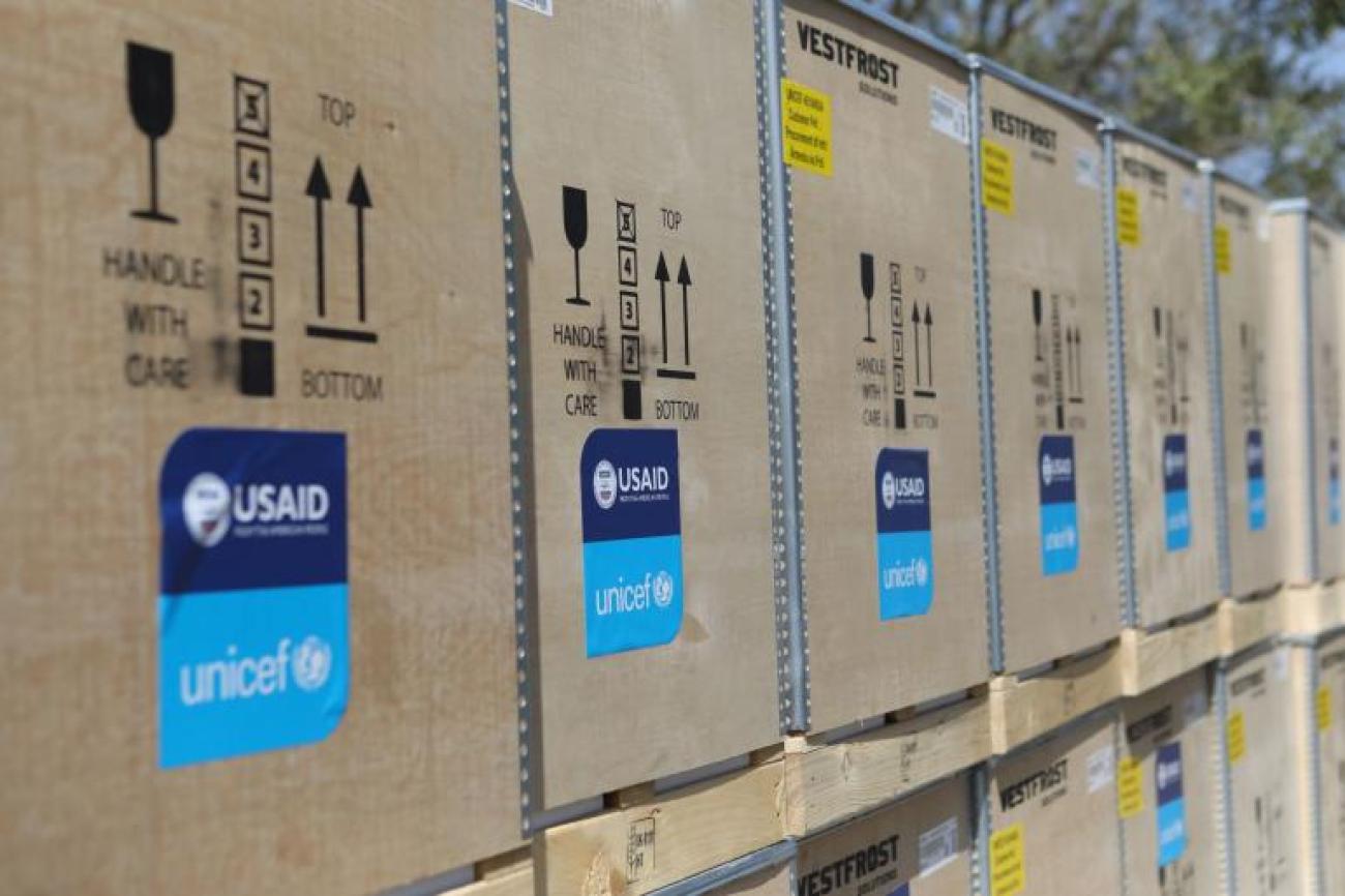 The freezers and refrigerators that UNICEF Armenia delivered to the National Center for Disease Control and Prevention.