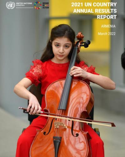 Talented girl playing a cello.