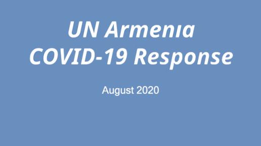 UN Armenia COVID-19 Response infographics cover.